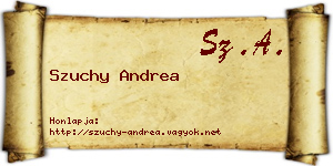 Szuchy Andrea névjegykártya